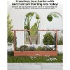 Freestanding Raised Garden Bed with Trellis, Elevated Wood Planter Box, 4 Drainage Holes for Climbing Plants, Vines, Flowers & Vegetables - 2 of 4