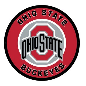 Evergreen Ultra-Thin Edgelight LED Wall Decor, Round, Ohio State University- 23 x 23 Inches Made In USA - 1 of 4