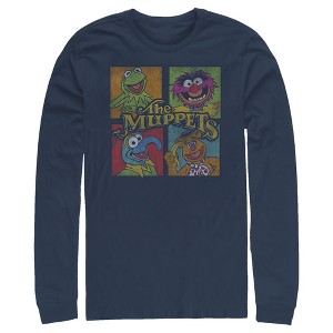 Men's The Muppets Character Panels Long Sleeve Shirt - 1 of 4