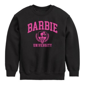Boys' - Barbie - University Graphic Long Sleeve Fleece Sweatshirt - 1 of 4