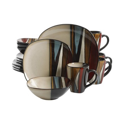 Nebula Vortex Multicolor Reactive Glaze Dinnerware Set