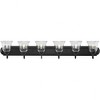 Progress Lighting, Calhoun Collection, 6-Light Vanity Light, Brushed Nickel, Clear Glass Shades, Material: Steel, Finish Color: Brushed Nickel - 3 of 4