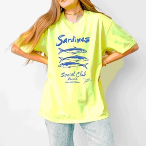 Simply Sage Market Sardines Social Club Garment Dyed Tee - 1 of 4