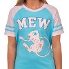 Seven Times Six Pokemon Pajama Women's Varsity Raglan Sleep Shirt V-Neck Nightgown - 3 of 4