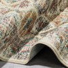Washable Area Rug Non Slip - Low Pile Vintage Faux Wool Soft Rug, Machine Washable Foldable Distressed Floral Accent Carpet for Living Room - 4 of 4