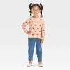 Toddler Girls' Hearts Pullover Sweater - Cat & Jack™ Oatmeal - image 3 of 3