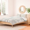 3pc Queen Architecture Dream Polyester Duvet & Sham Set Green - Deny Designs: Microfiber, Hidden Zipper, Abstract Pattern - 3 of 3