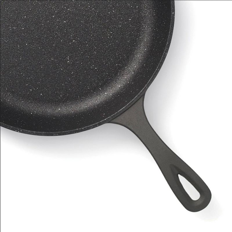 The Rock By Starfrit 10&#34; Cast Iron Skillet Black, 4 of 8