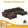 Kumasinova Corduroy Cloud Sofa with Cushions, Convertible Sofa Lounge Chair, Plush Modern 4-Seat Sofa, Easy Assembly, Couches for Living Room - 2 of 4