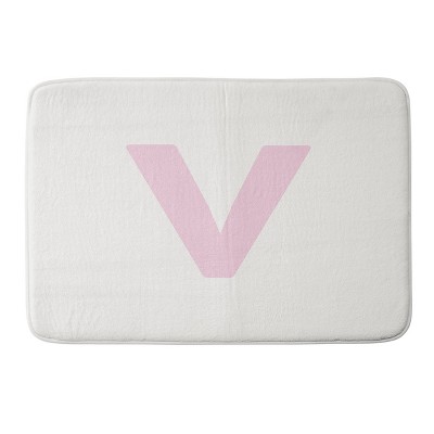 Deny Designs April Lane Art Block Monogram Memory Foam Bath Mat