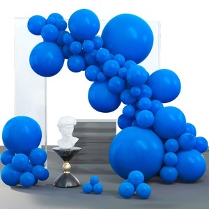 PartyWoo Balloons Royal Blue Dark 36 18 12 10 5 Inch 100 pcs - 1 of 4