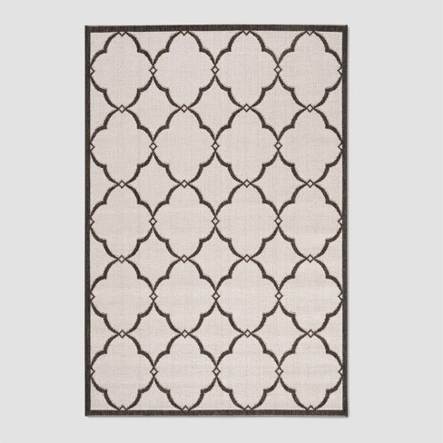 8' Round Braided Outdoor Rug Charcoal Gray - Threshold™