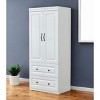 HomeRoots 74" White Two Door Two Drawer Combo Dresser - 2 of 4