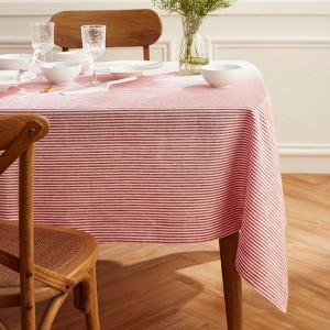 Solino Home Striped Linen Tablecloth | Narrow Stripe - 1 of 4