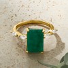 Ross-Simons 5.50 Carat Emerald and .50 ct. t.w. White Topaz Ring in 18kt Gold Over Sterling - 4 of 4