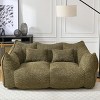 Large Bean Bag Sofa, Soft Recliner Chair with High-Resilience Foam Core, Fits Two People, Perfect for Gaming, Reading & Watching TV-Cuddlewood - 2 of 4