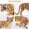 6-Piece Realistic Tiger Figurine Family Set with Cubs, Jungle Animal Educational Toy & Cake Topper Gift for Kids - 4 of 4
