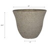 Classic Home and Garden Indoor/Outdoor Round Honeysuckle Resin Flower Pot Planter - 4 of 4