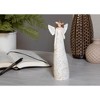Dicksons Speckled Cream Angel with Hand On Heart 8.25 inch Resin Decorative Tabletop Figurine - 2 of 2