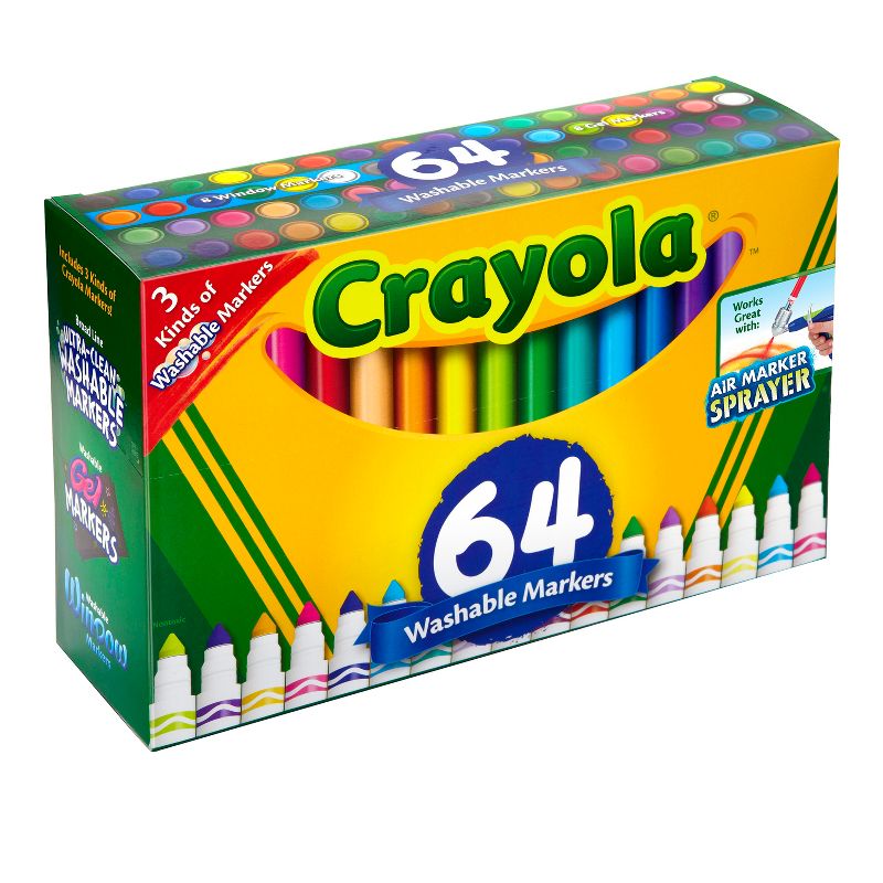 Crayola 64ct Broad Line Markers with Gel &#38; Window Markers, 3 of 7