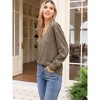 INSPIRE CHIC Women's Long Lantern Sleeve V Neck Lightweight Casual Sweater - 4 of 4