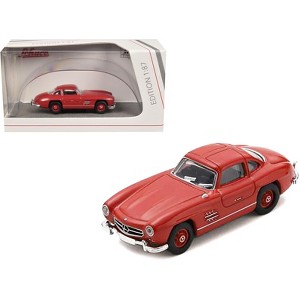 Mercedes-Benz 300 SL Gullwing Coupe Red 1/87 (HO Scale) Diecast Model Car by Schuco - 1 of 3