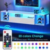 ORRD 55" White Gaming TV Cabinet: LED Lights + Hooks + Hidden Storage - 4 of 4