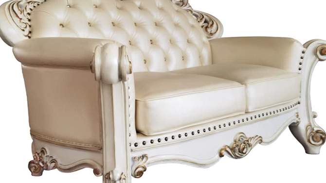 Vendome 70&#34; Sofas Champagne and Antique Pearl Finish - Acme Furniture, 2 of 9, play video