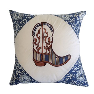 C&F Home 16" x 16" Boot Embroidered Pillow - 1 of 1