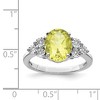 Black Bow Jewelry Oval Lemon Quartz & .03 Ctw Diamond Ring in Sterling Silver - 2 of 4