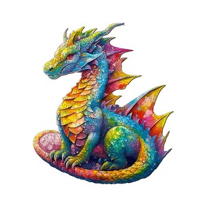 Probe Hues Colorful Wooden Dragon Cognitive Puzzle - 1 of 3