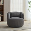 Okak 360 Degree Swivel Accent Chair, 34.25" Wide Upholstered Corduroy, Barrel Soft Accent Chair with Pillow, Circular Reading Armchair - 2 of 4