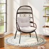 Costway Patio Wicker Rattan Egg Chair with Seat & Back Cushions Metal Indoor Outdoor - 4 of 4