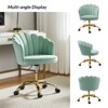 Belanda  Modern Velvet Task Chair with Golden Base and Tufted Back for Living Room and Office Room | KARAT HOME - 4 of 4