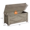 Jojoka  39.4" Storage Chest, Wooden Storage Bench with Safety Hinges, Easy Assembly, Large Toy Chest for Entryway - 3 of 4