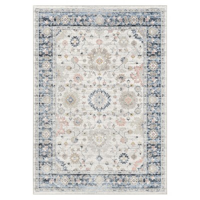 Everwash Treasure Lina Traditional Medallion Machine Washable Area Rug ...
