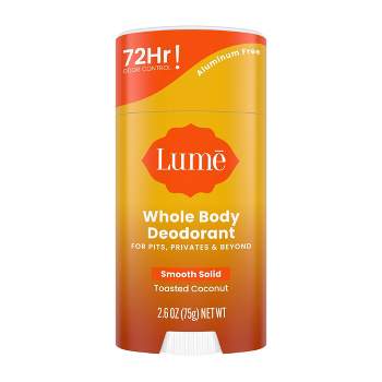 Lume Whole Body Smooth Solid Deodorant Stick - Toasted Coconut Scent - 2.6oz