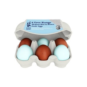 Signature Free Range Blue Eggs - 6ct - Good & Gather™ - 1 of 4