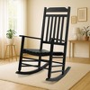 Kozyard High-Back Slat Rocking Chair Set – Solid Wood Rockers for Porch, Indoor, or Outdoor Use - 3 of 4