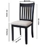 CAVINAS Traditional Wooden Dining Chairs with Slatted Back and Padded Seat, Set of 2, Kitchen Side Chairs - 4 of 4