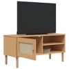 vidaXL TV Stand SENJA Rattan Look Brown 41.7 in.x15.7 in.x19.3 in. Solid Wood Pine - 4 of 4