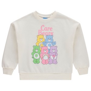 Girls Care Bears Crewneck Sweatshirt - Girls Classic Care Bears Clothing - Cheer Friend Funshine Good Luck Care Bears Crewneck Sweatshirt - 1 of 4
