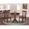 3-Piece Mahogany Finish Solid Wood Top - Dining Room Set - Seats 4 - 2 of 4