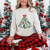 Christmas Tree Stitched - Women's Garment Dyed Long Sleeve Graphic T-Shirt - 3 of 4