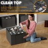 2 Pack Shoe Storage Organizer for closet, a set of 2 foldable shoe storage containers with adjustable dividers-SpaceAid® - 4 of 4