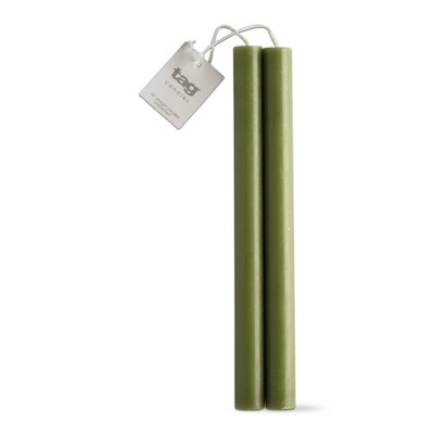 tag Straight Taper Paraffin Wax Candle Set Of 2