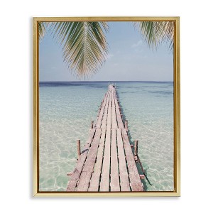 Stupell Industries Tropical Dock on Beach, 17" x 21" - 1 of 4