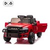 12V Ride on Truck Car, Licensed RAM Pickup Car w/Remote Control, Battery Powered Electric Car with Music, Spring Suspension, 3 Speeds, LED Lights - 3 of 4
