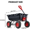 Garden Dump Cart,800lbs Heavy Duty Yard Dump Garden Cart,180° Rotating Handle,Steel Frame for Garden,Lawn,Barn,Farm - 4 of 4