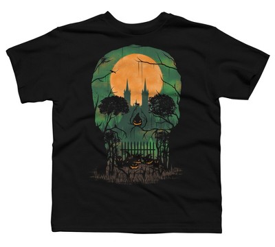 Boy's Design By Humans Skull Grave By designpro44 T-Shirt